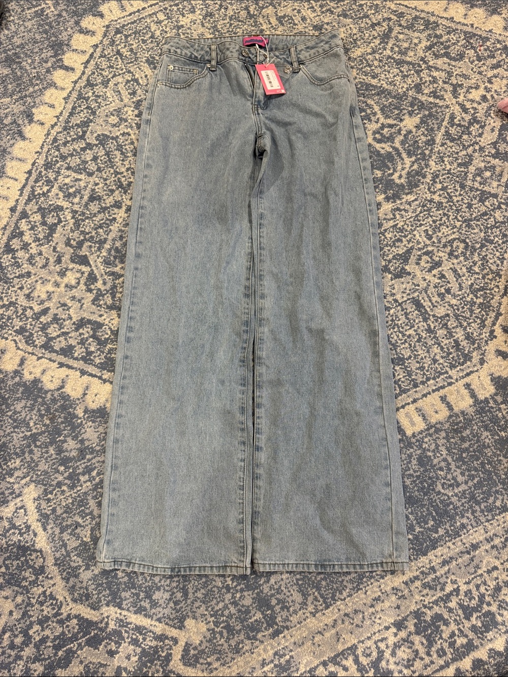 Edikted Light Wash Wide-Leg Jeans
